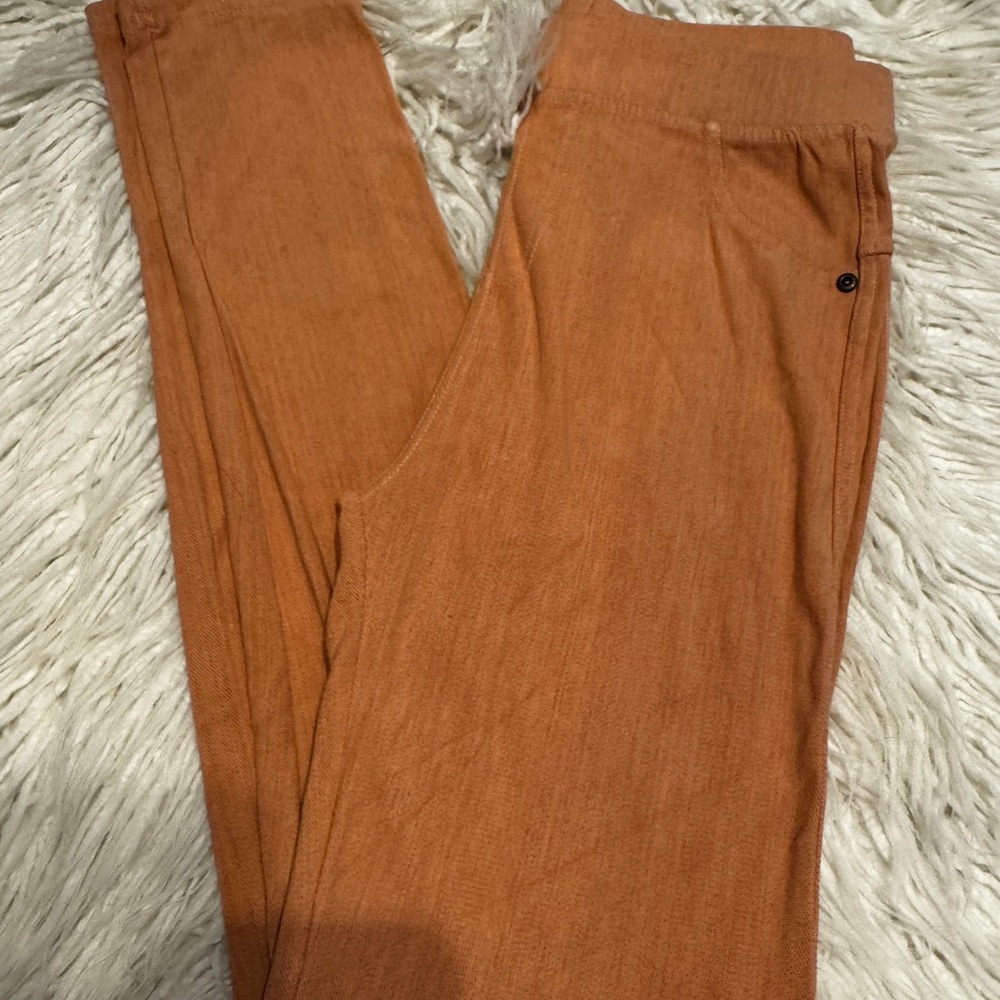 Leggings Depot Women's Jeggings in Warm Orange